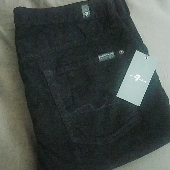 7 For All Mankind Other - 7 For All Mankind Black Standard Corduroys